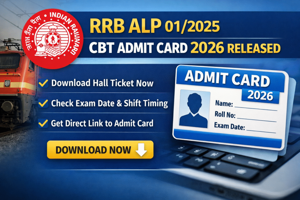 RRB ALP 01/2025 CBT Admit Card 2026 Released