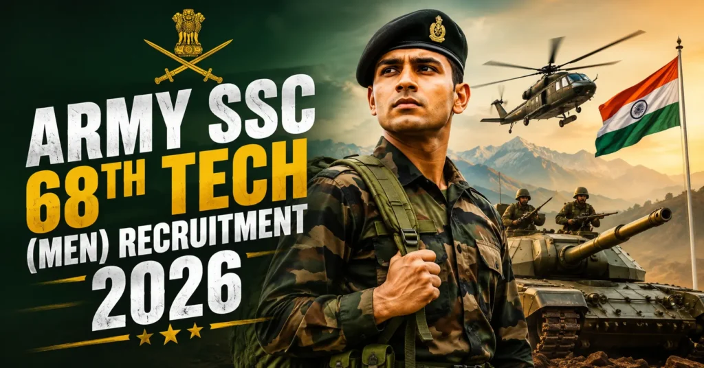 Army SSC 68th Technical (Men) Recruitment 2026