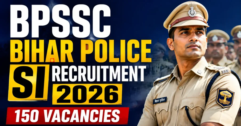 BPSSC Bihar Police SI Recruitment 2026 notification for 150 Sub Inspector vacancies.