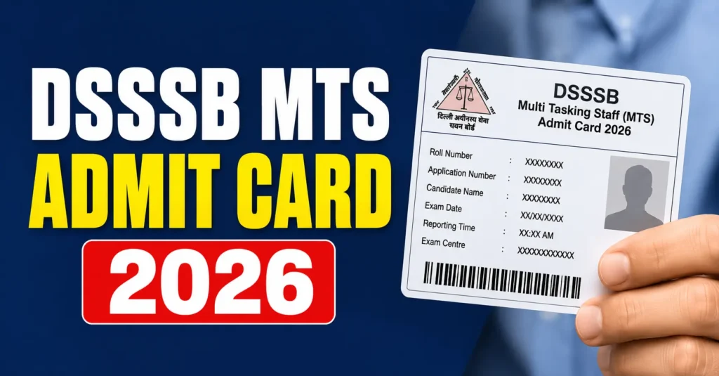 DSSSB MTS Admit Card 2026 download