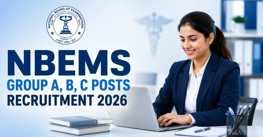 NBEMS Group A, B, C Posts Recruitment 2026