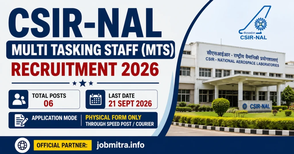 CSIR-NAL MTS Recruitment 2026 – 06 Posts