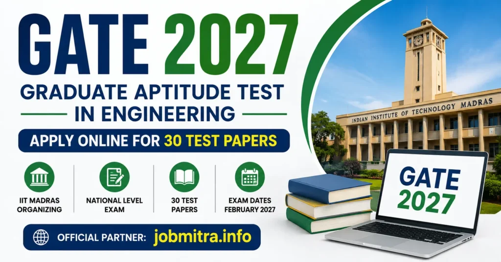 GATE 2027 Graduate Aptitude Test in Engineering Apply Online for 30 Test Papers