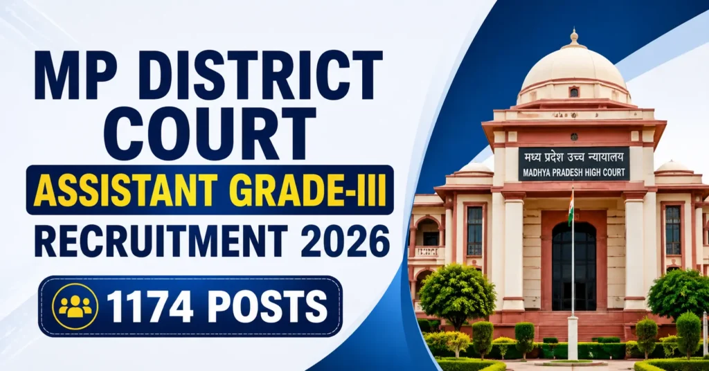 MP District Court Assistant Grade-III Recruitment 2026 – 1174 Posts