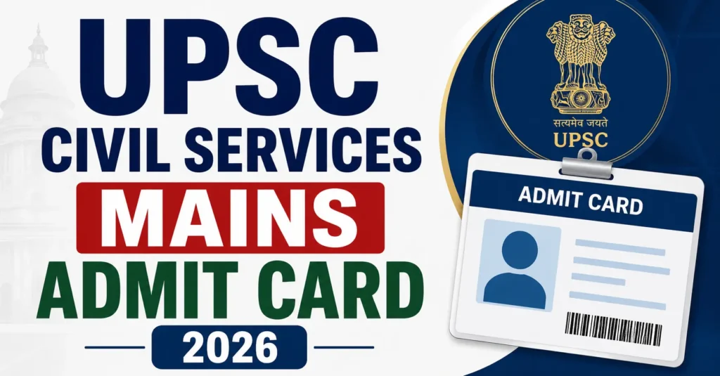 UPSC Civil Services Mains Admit Card 2026