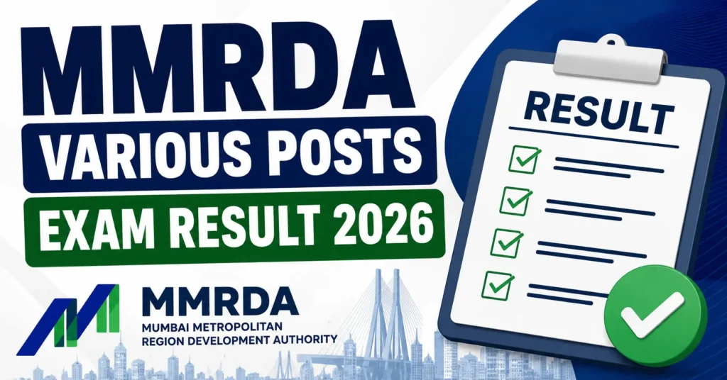 MMRDA Various Posts Exam Result 2026