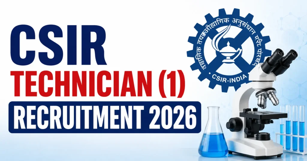 CSIR Technician (1) Recruitment 2026 – 43 Group-C Posts