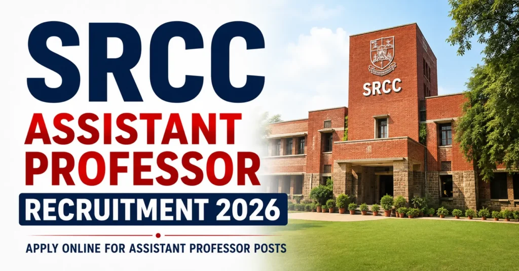 SRCC Assistant Professor Recruitment 2026 – Apply Online for 16 Posts