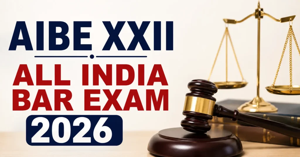 AIBE XXII All India Bar Exam 2026 online application, exam date and important details