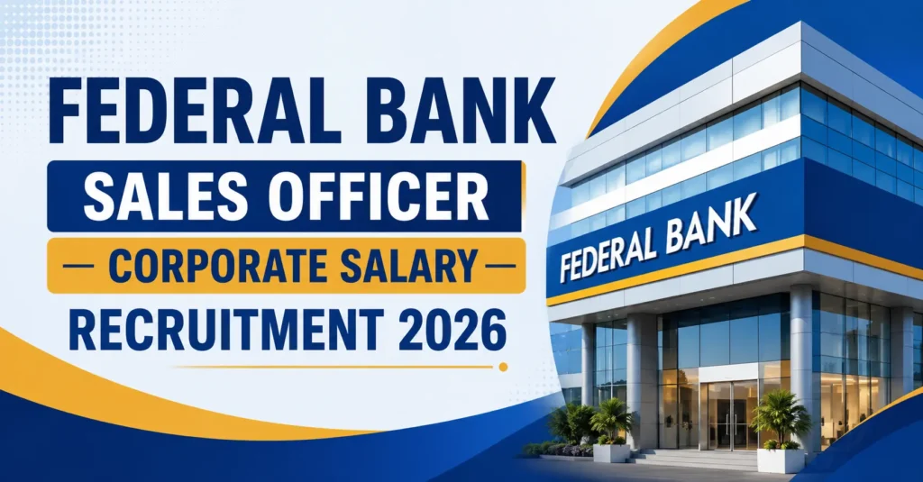 Federal Bank Sales Officer Corporate Salary Recruitment 2026