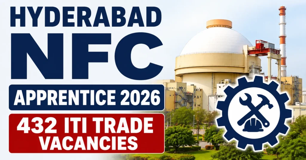 Hyderabad NFC Apprentice Recruitment 2026 – 432 ITI Trade Vacancies