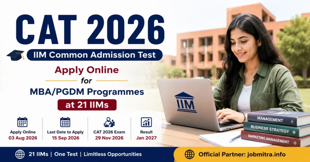 CAT 2026 MBA Online Form Admission Featured Image