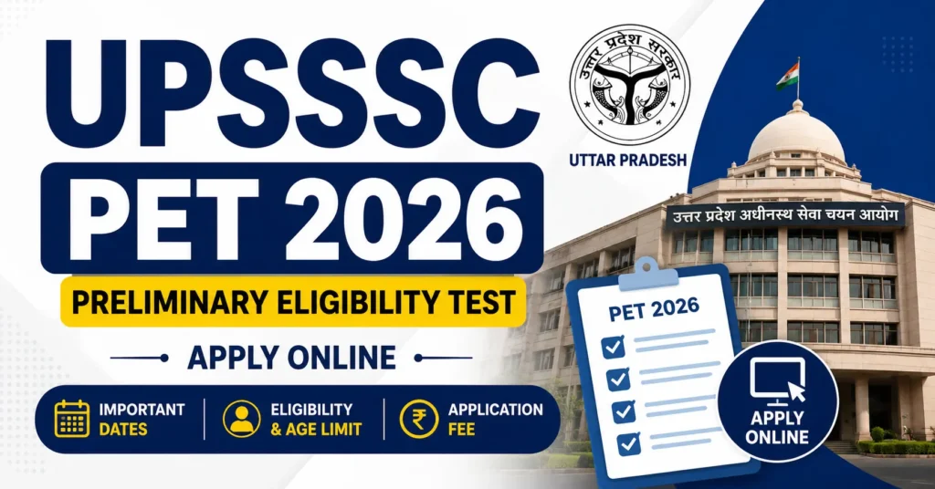 UPSSSC PET 2026 Apply Online Notification Banner