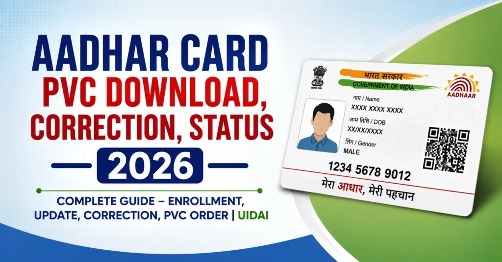 Aadhaar Card PVC Download Correction Status 2026