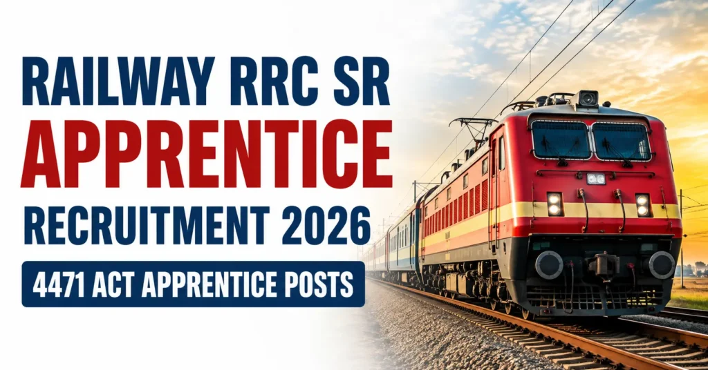 Railway RRC SR Apprentice Recruitment 2026 – 4471 Act Apprentice Posts