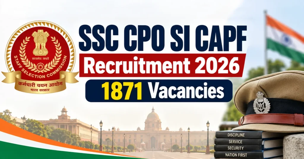 SSC CPO SI CAPF Recruitment 2026 – 1871 Vacancies