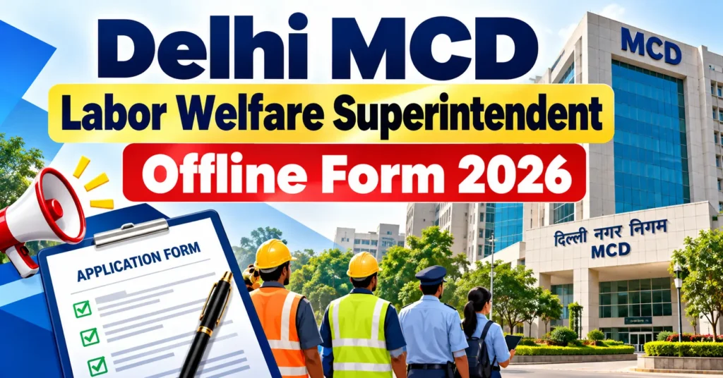 Delhi MCD Labor Welfare Superintendent Offline Form 2026
