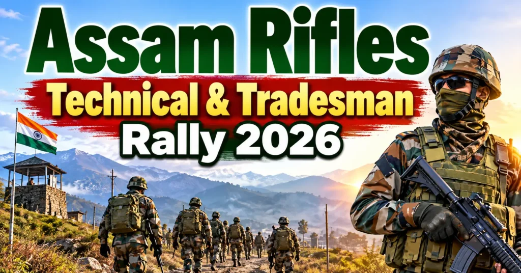 Assam Rifles Technical & Tradesman Rally 2026 recruitment