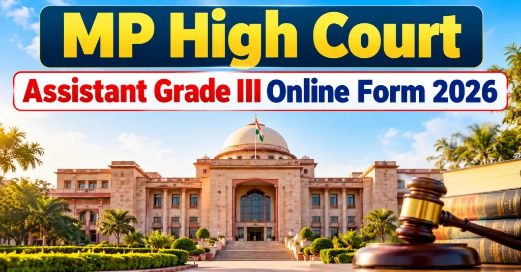 MP High Court Assistant Grade III Online Form 2026