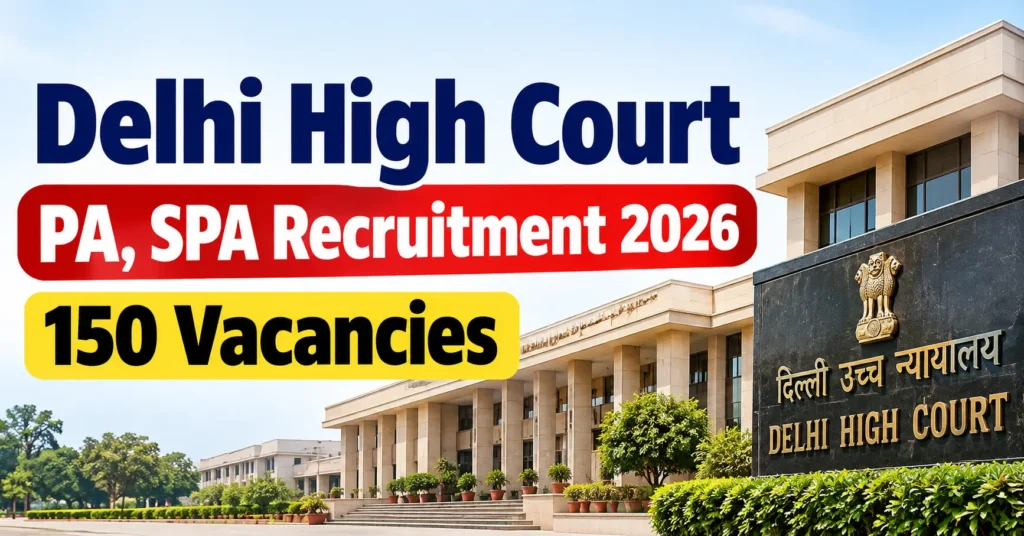 Delhi High Court PA SPA Recruitment 2026 150 Vacancies