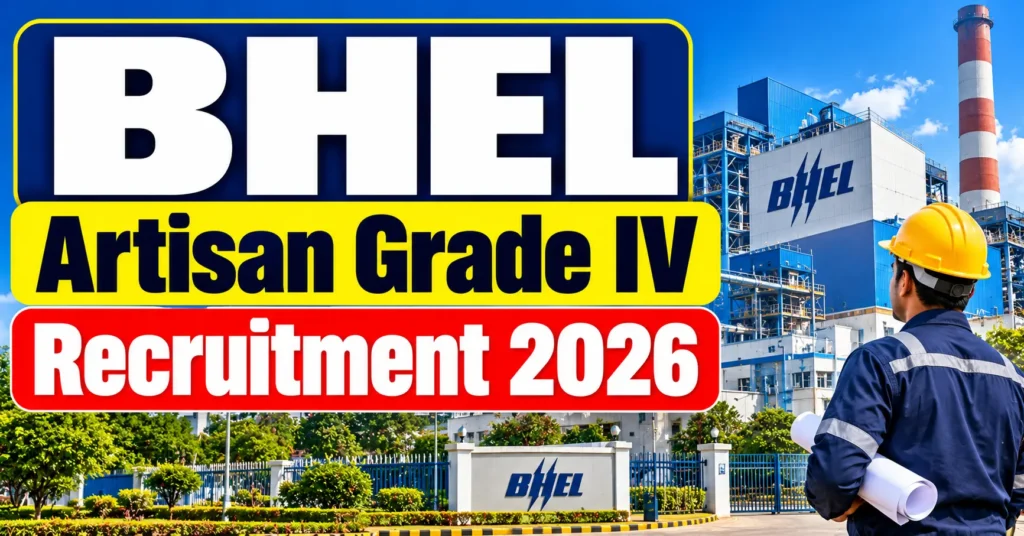 BHEL Artisan Grade IV Recruitment 2026 Featured Image for 660 Posts