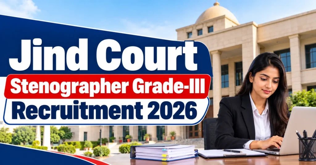 Jind Court Stenographer Grade-III Recruitment 2026