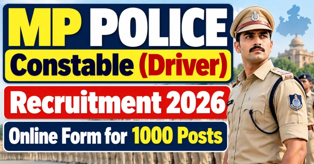 MP Police Constable Driver Recruitment 2026 – 1000 Posts