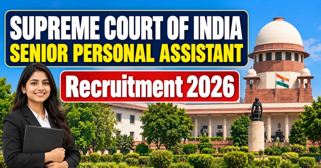 upreme Court of India Senior Personal Assistant Recruitment 2026