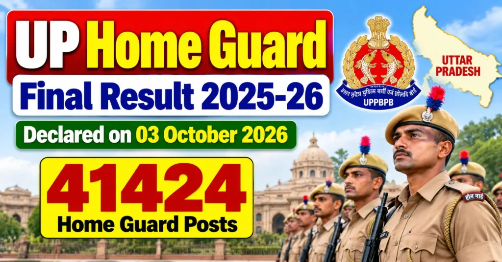 UP Home Guard Final Result 2025-26 Declared – 41,424 Posts